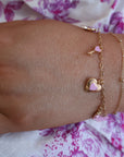 Key to my Heart Bracelet in Pink (Set of Three)