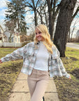 Sage Flannel Shacket top