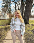Sage Flannel Shacket top