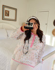 Eleanor Pink Floral Patchwork Pullover Top