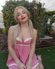 Scarlet gingham babydoll mini dress
