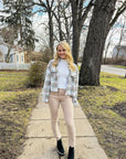 Sage Flannel Shacket top