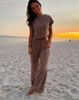 Priscilla Leopard Lounge Set