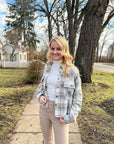 Sage Flannel Shacket top