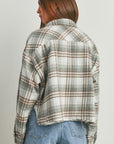 Sage Flannel Shacket top