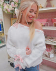 Lea Chunky Knit off-the-shoulder Sweater top PREORDER