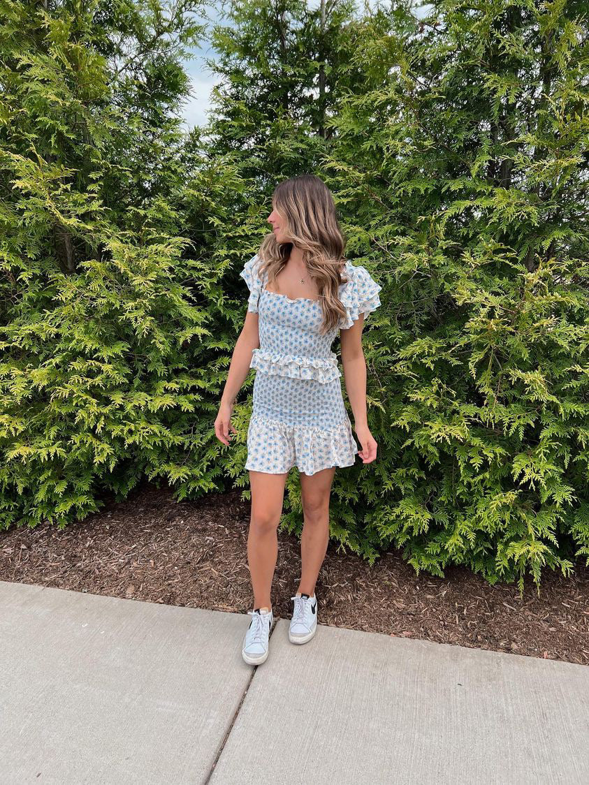 Penelope Boho Blue floral set PREORDER