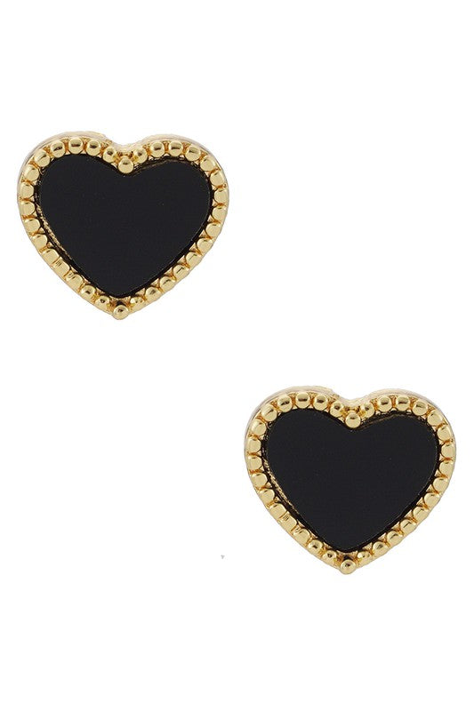 Heart Shaped Gold Dipped Earrings