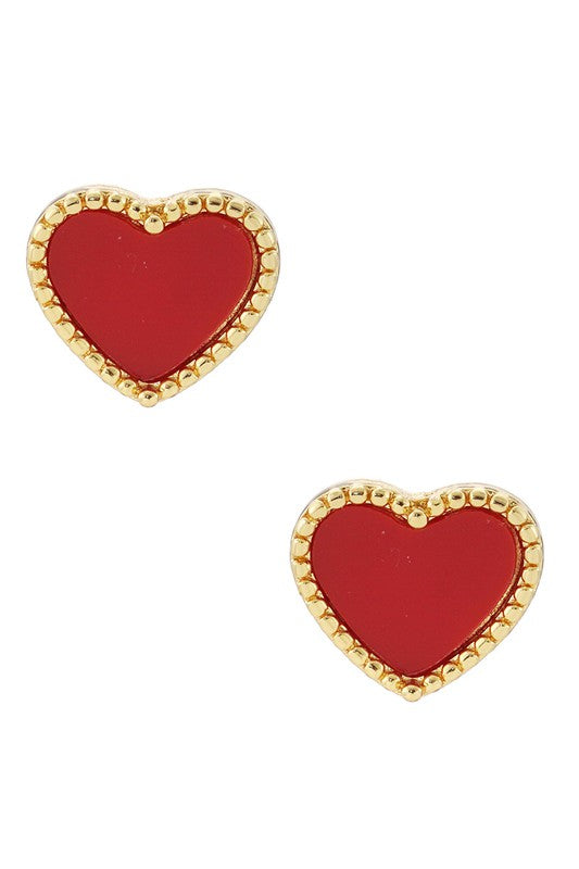 Heart Shaped Gold Dipped Earrings