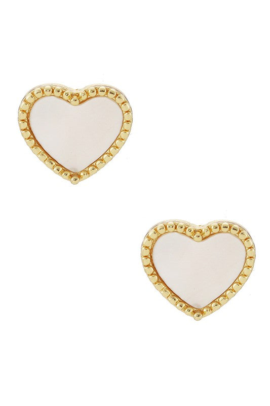 Heart Shaped Gold Dipped Earrings