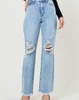 Distressed Wide Leg Jeans