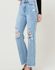 Distressed Wide Leg Jeans