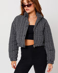 Tweed Crop Puffer Jacket