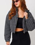 Tweed Crop Puffer Jacket