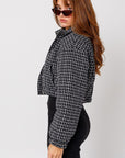 Tweed Crop Puffer Jacket