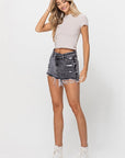 XS-S-M-L - SUPER HIGH RISE 2 TONED SHORT