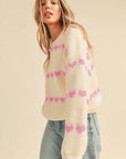 Heart on my Sleeve Sweater top