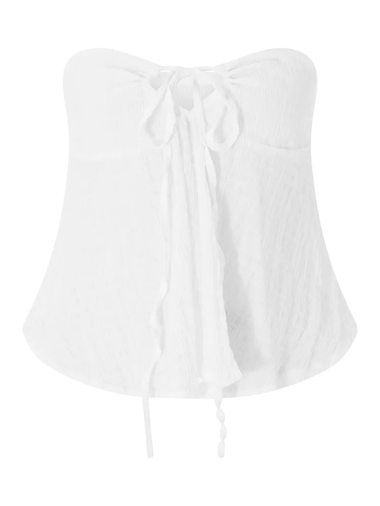 Bonnie Strapless Off Shoulder Ruched Tube Top