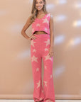 Soft Star Print Tank Pant Set