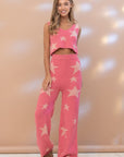 Soft Star Print Tank Pant Set