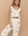 Soft Star Print Tank Pant Set