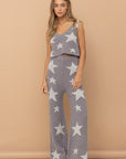 Soft Star Print Tank Pant Set