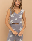 Soft Star Print Tank Pant Set