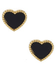 Heart Shaped Gold Dipped Earrings
