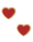 Heart Shaped Gold Dipped Earrings